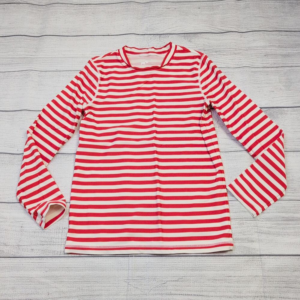 10 Primary Red Stripe Long Sleeve Rash Guard